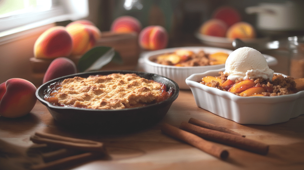 Difference Between Peach Cobbler and Crumble Explained