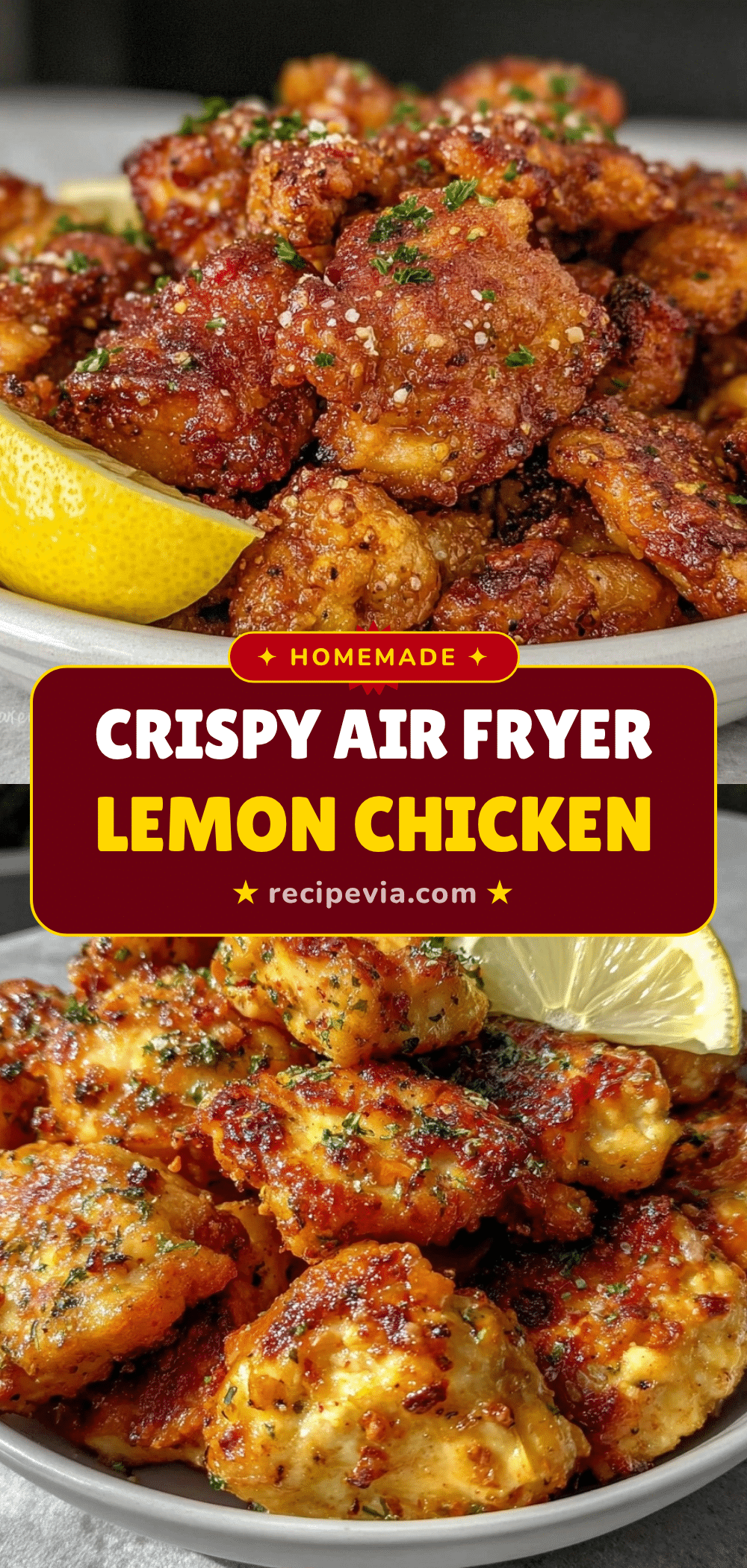 air fryer lemon chicken bites recipe