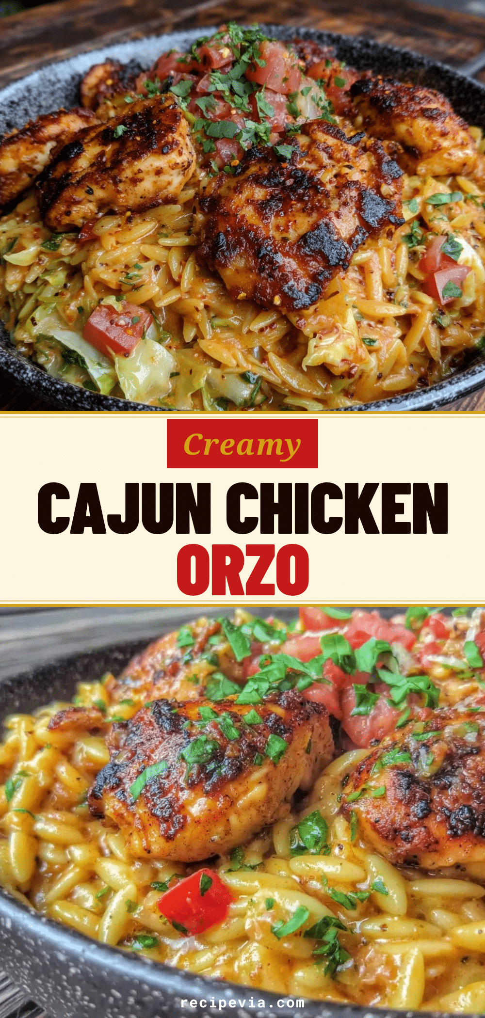 creamy cajun chicken orzo recipe