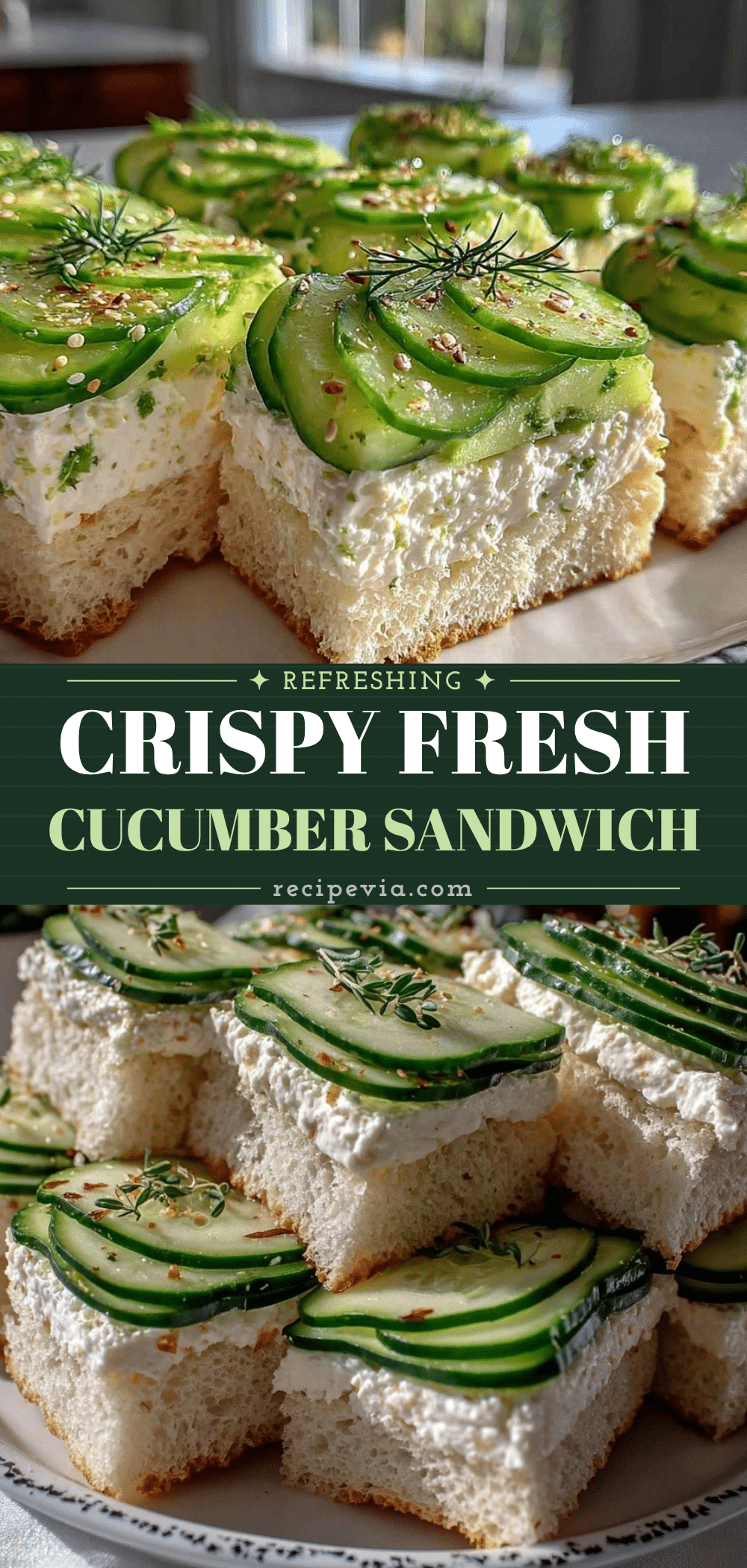 creamy cucumber sandwiches recipe