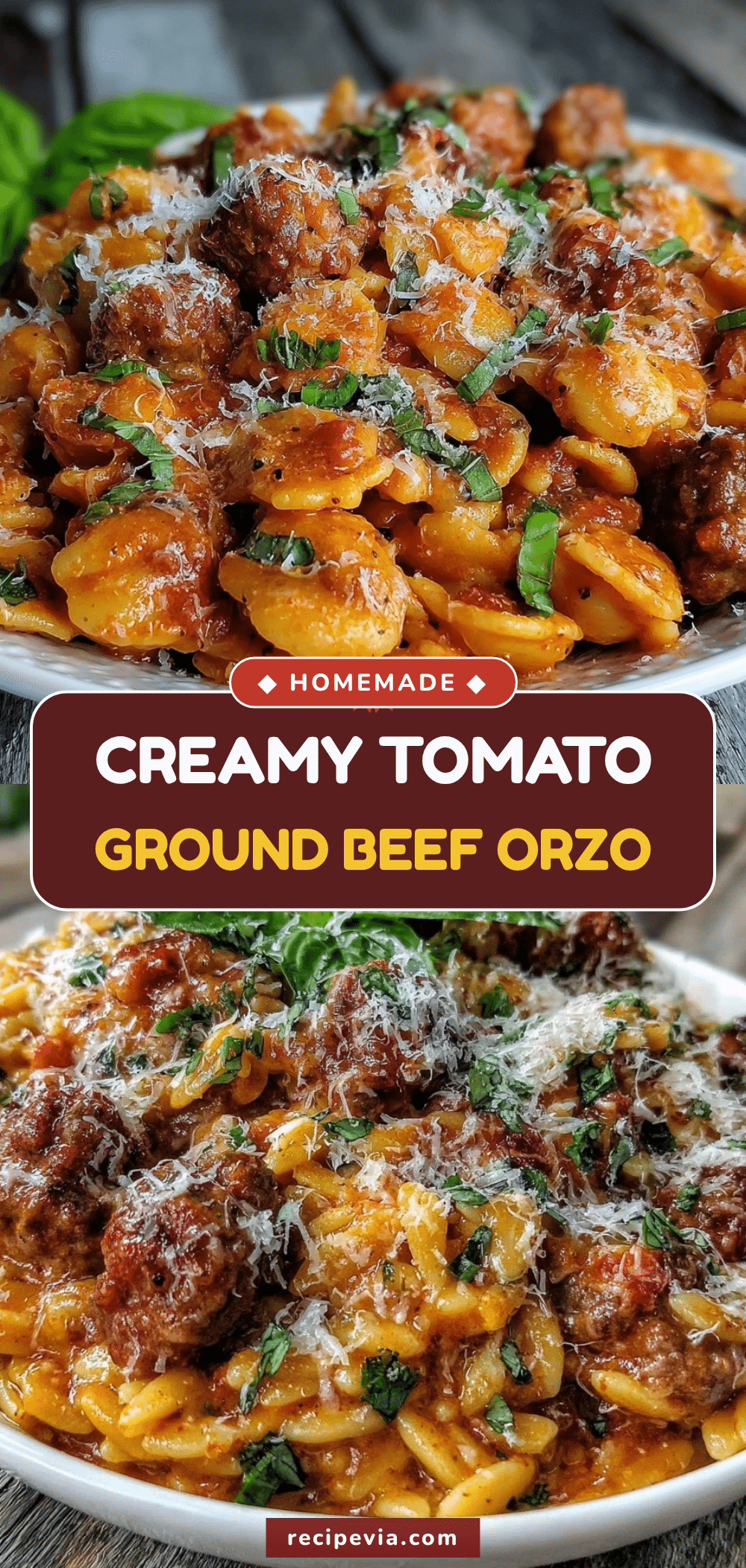 creamy ground beef orzo recipe