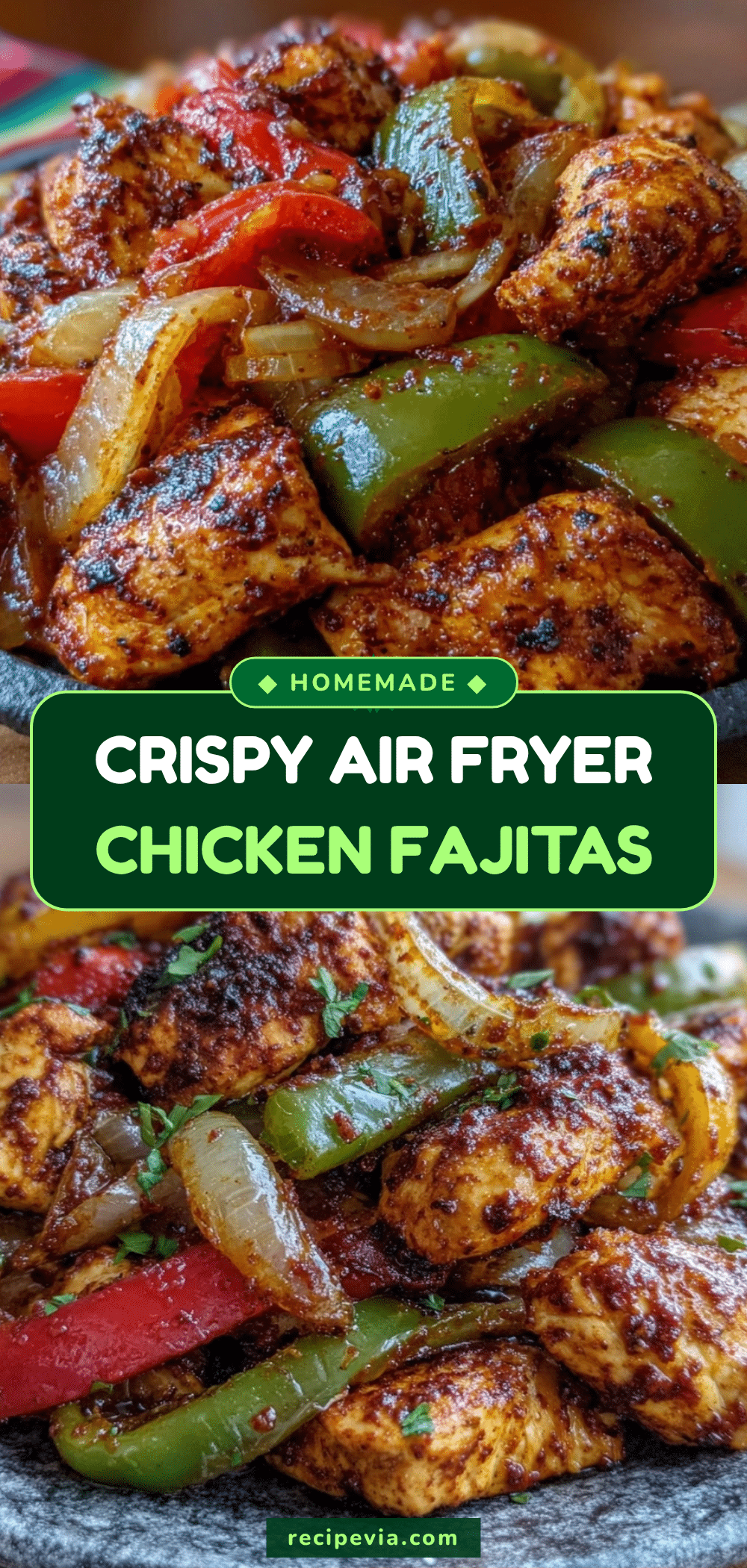 crispy air fryer chicken fajitas recipe