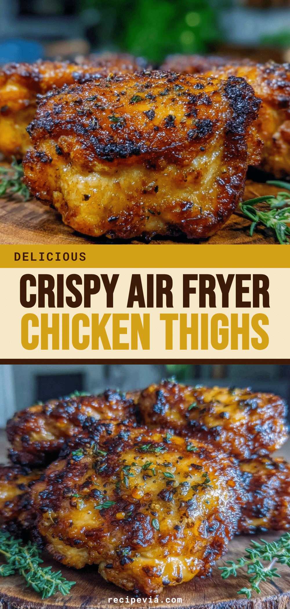 Crispy Air Fryer Chicken Thighs recipe