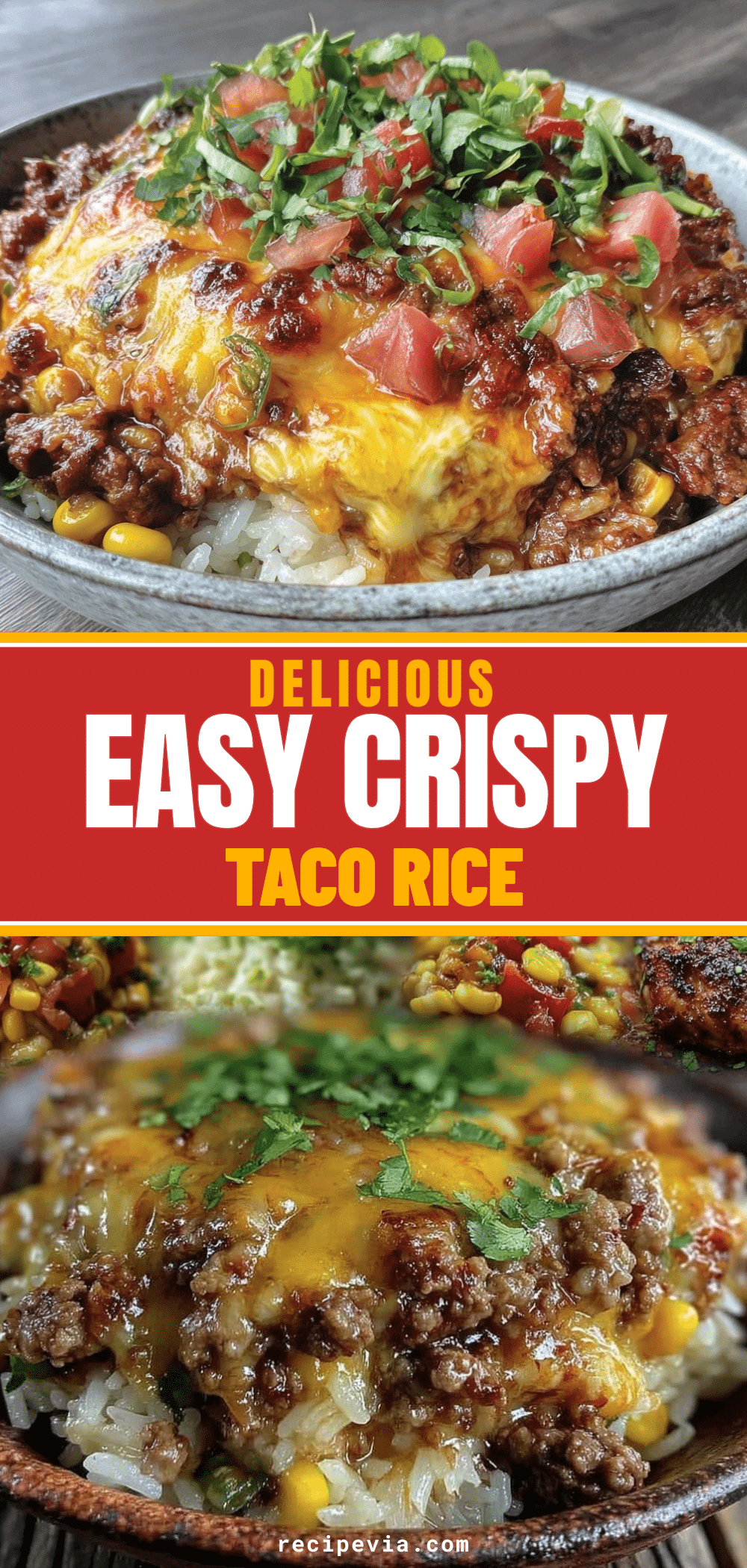 crispy taco rice bowl recipe