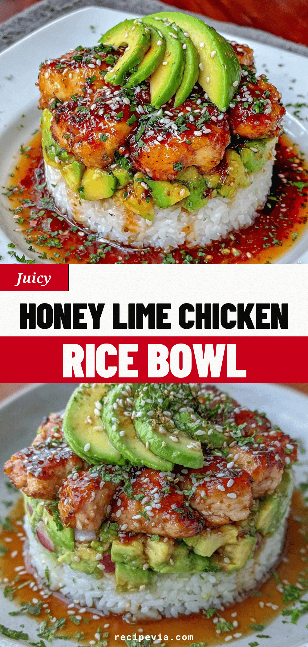 honey lime chicken rice bowl recipe