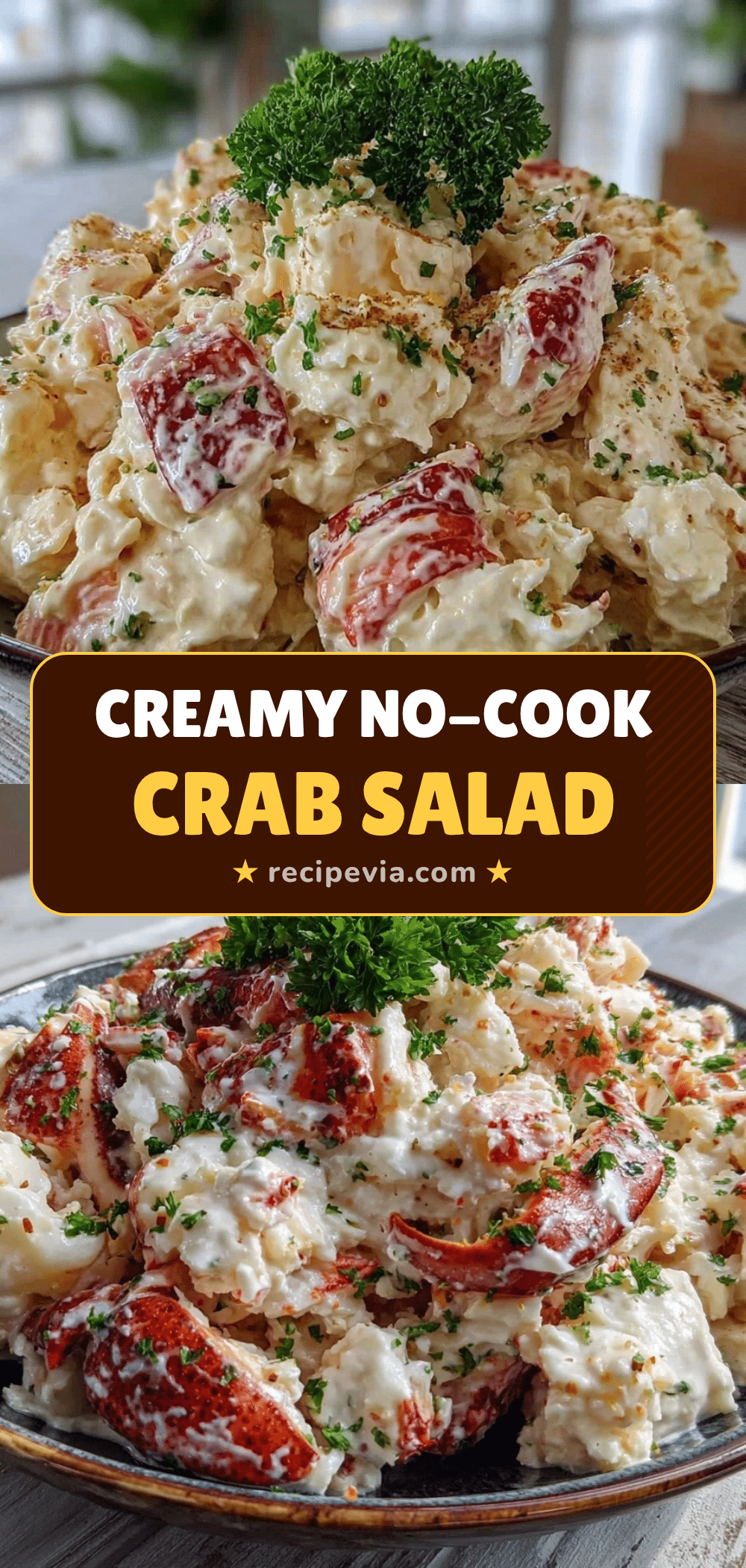 no-cook creamy crab salad recipe