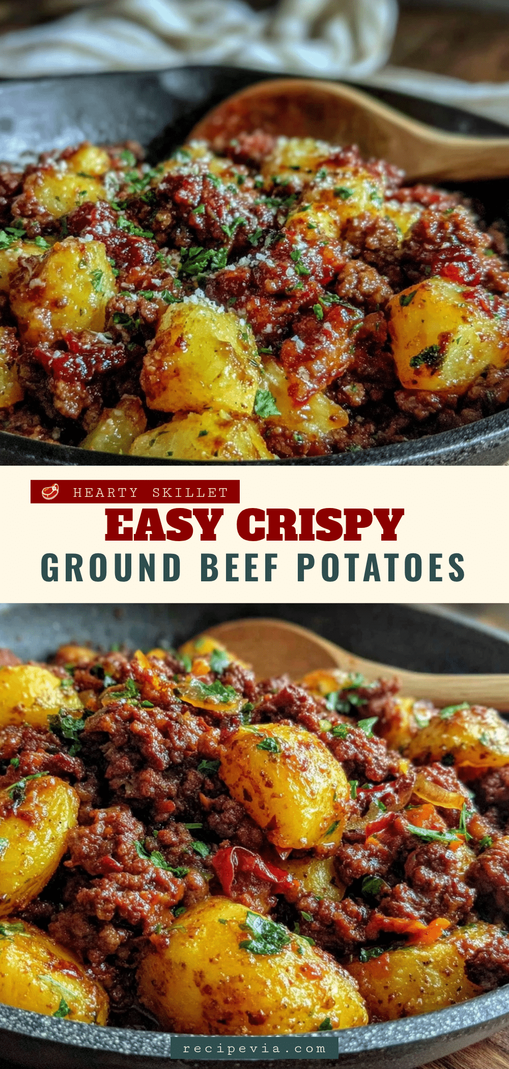 one-skillet ground beef and potatoes recipe
