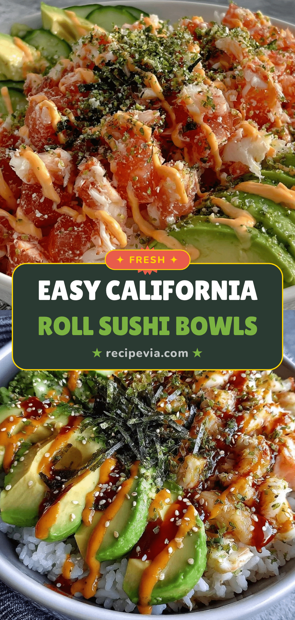 California Roll Sushi Bowl recipe