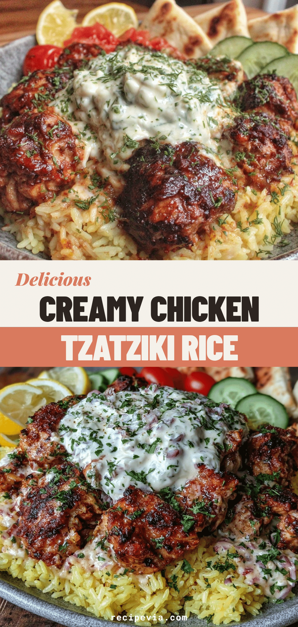 chicken tzatziki rice bowl recipe