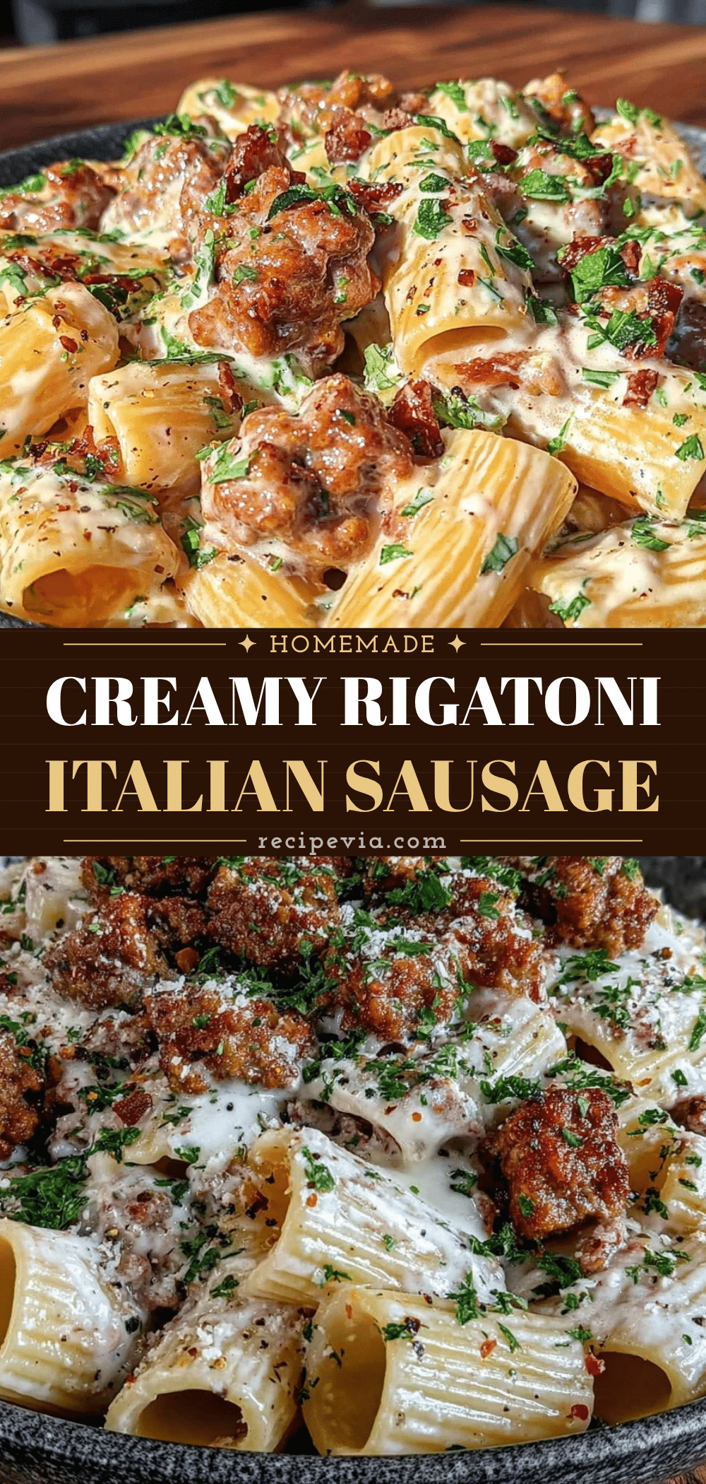 creamy rigatoni with italian sausage recipe