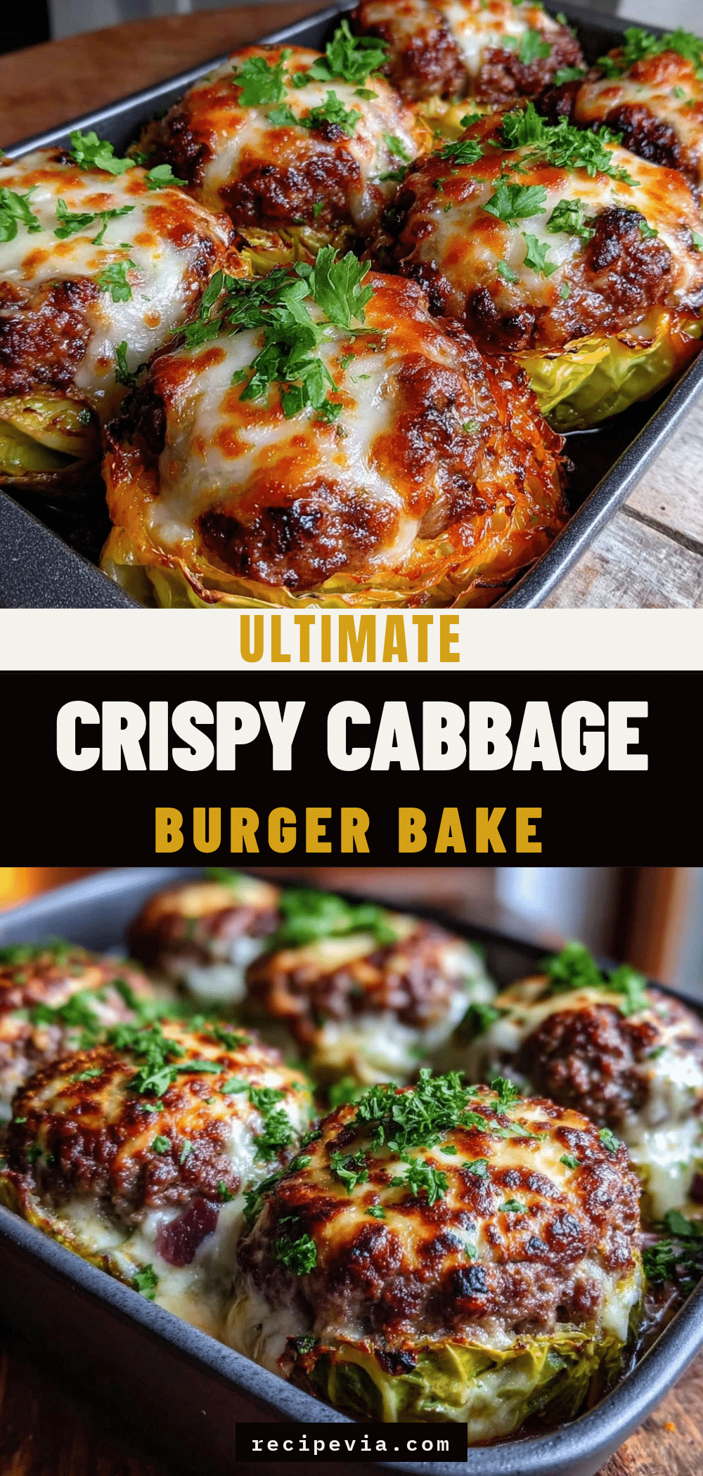 Crispy Cabbage Burger Bake recipe