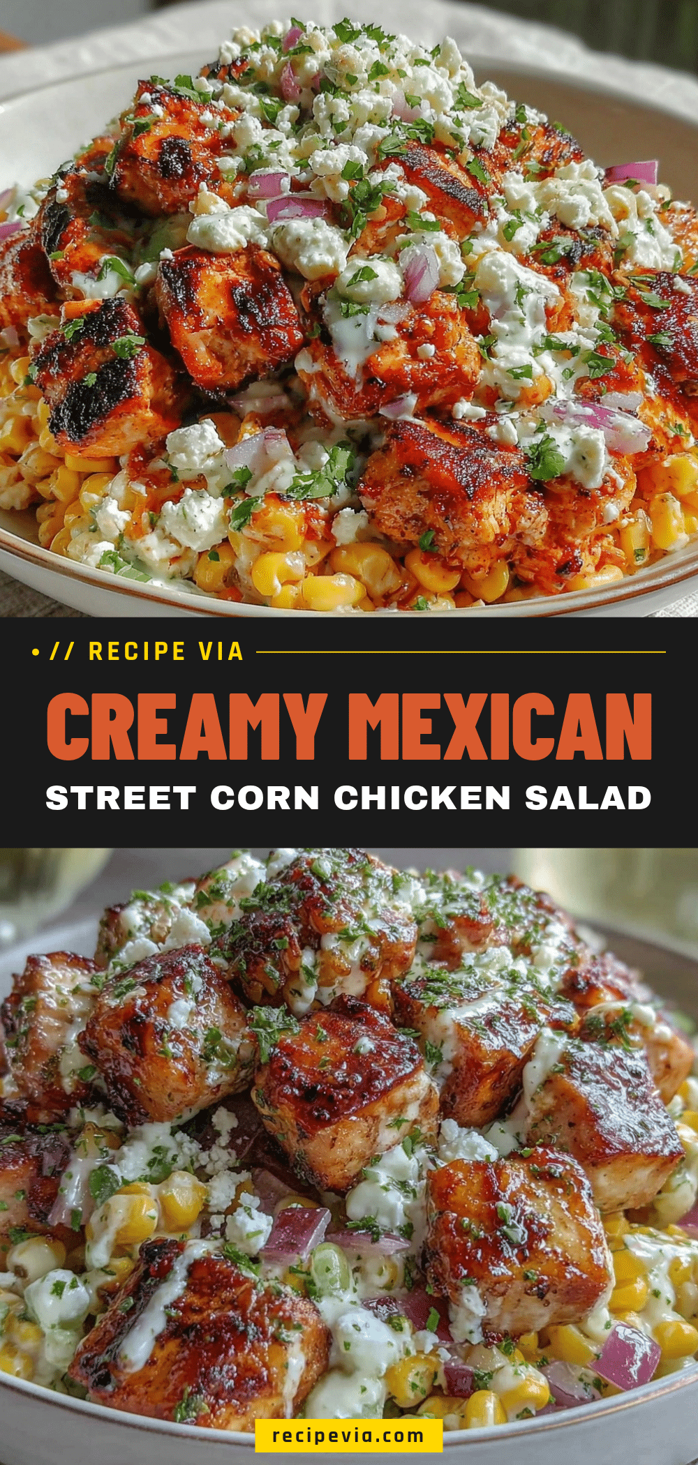 Mexican Street Corn Chicken Salad recipe