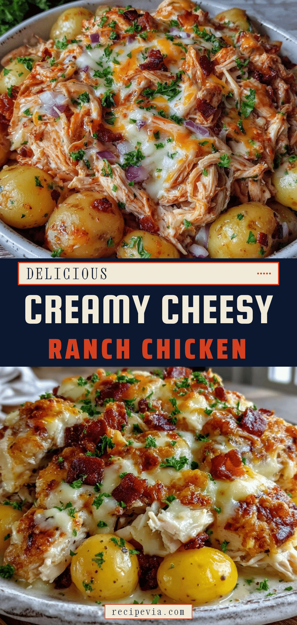 slow cooker cheesy ranch chicken and potatoes recipe