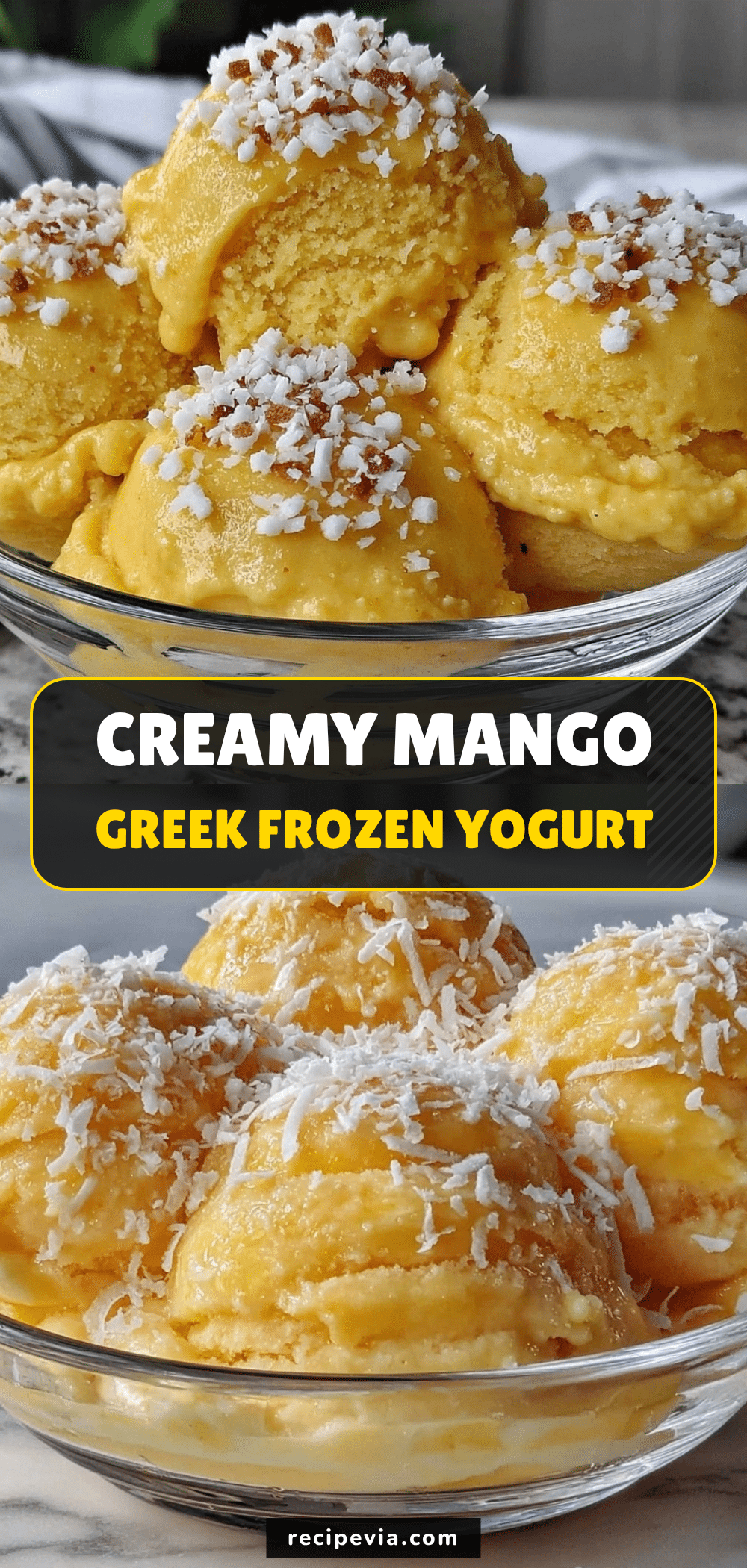 2 Ingredient Mango Frozen Yogurt recipe