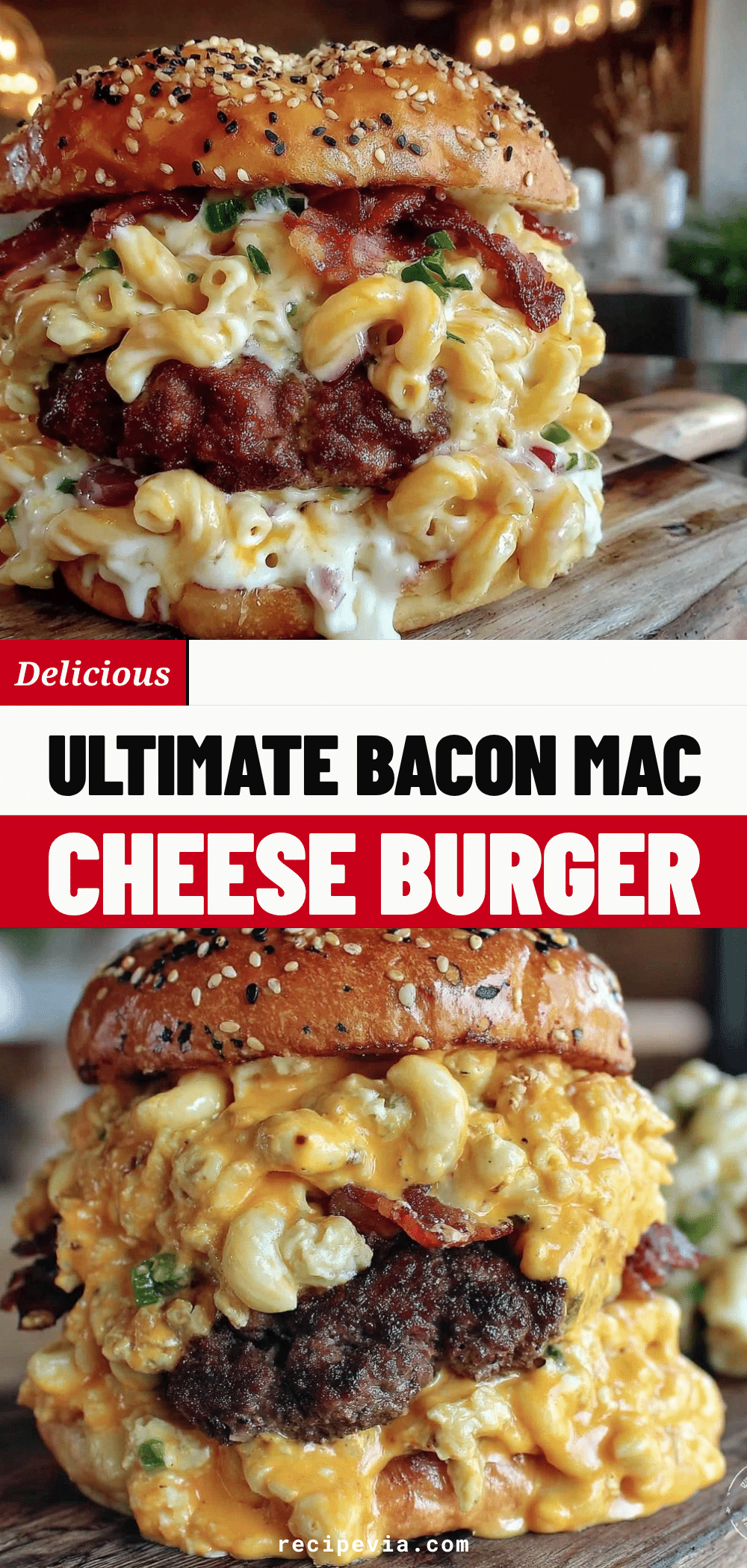 bacon mac cheese burger recipe