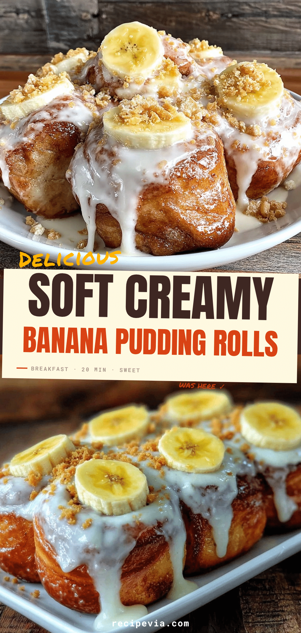 banana pudding rolls recipe