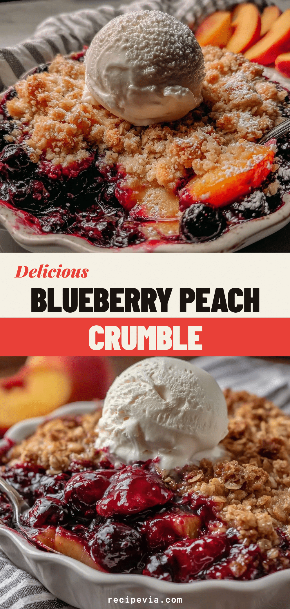 Blueberry Peach Crumble recipe