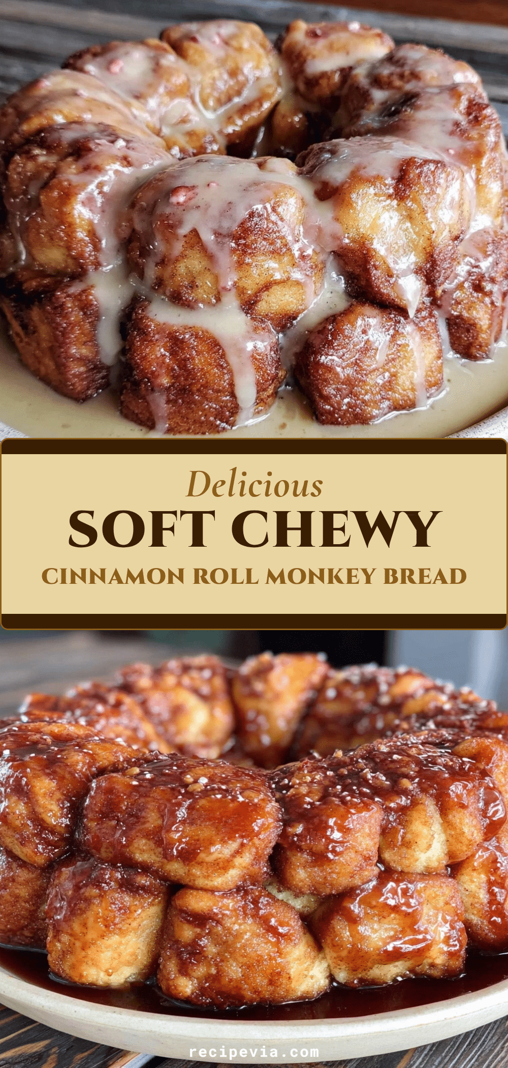 cinnamon roll monkey bread bake recipe