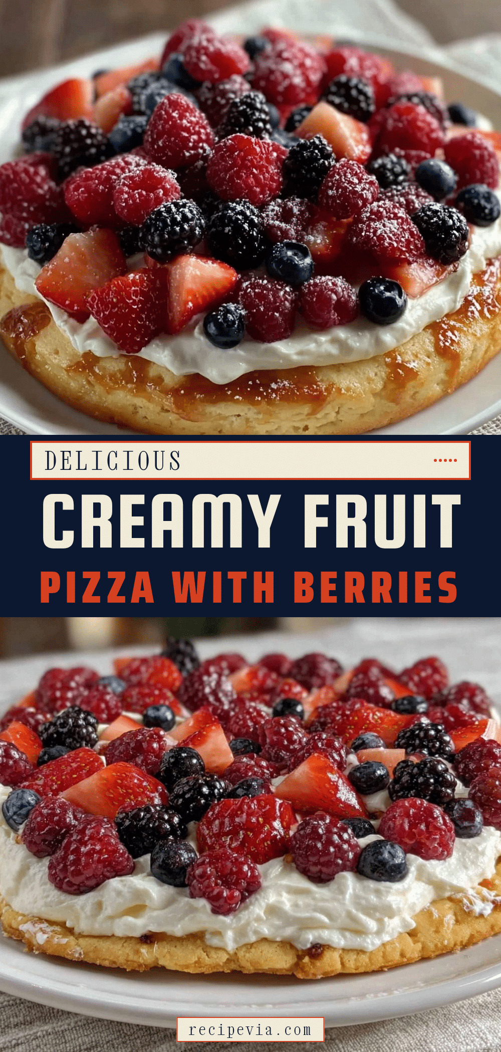 creamy fruit pizza with berries recipe