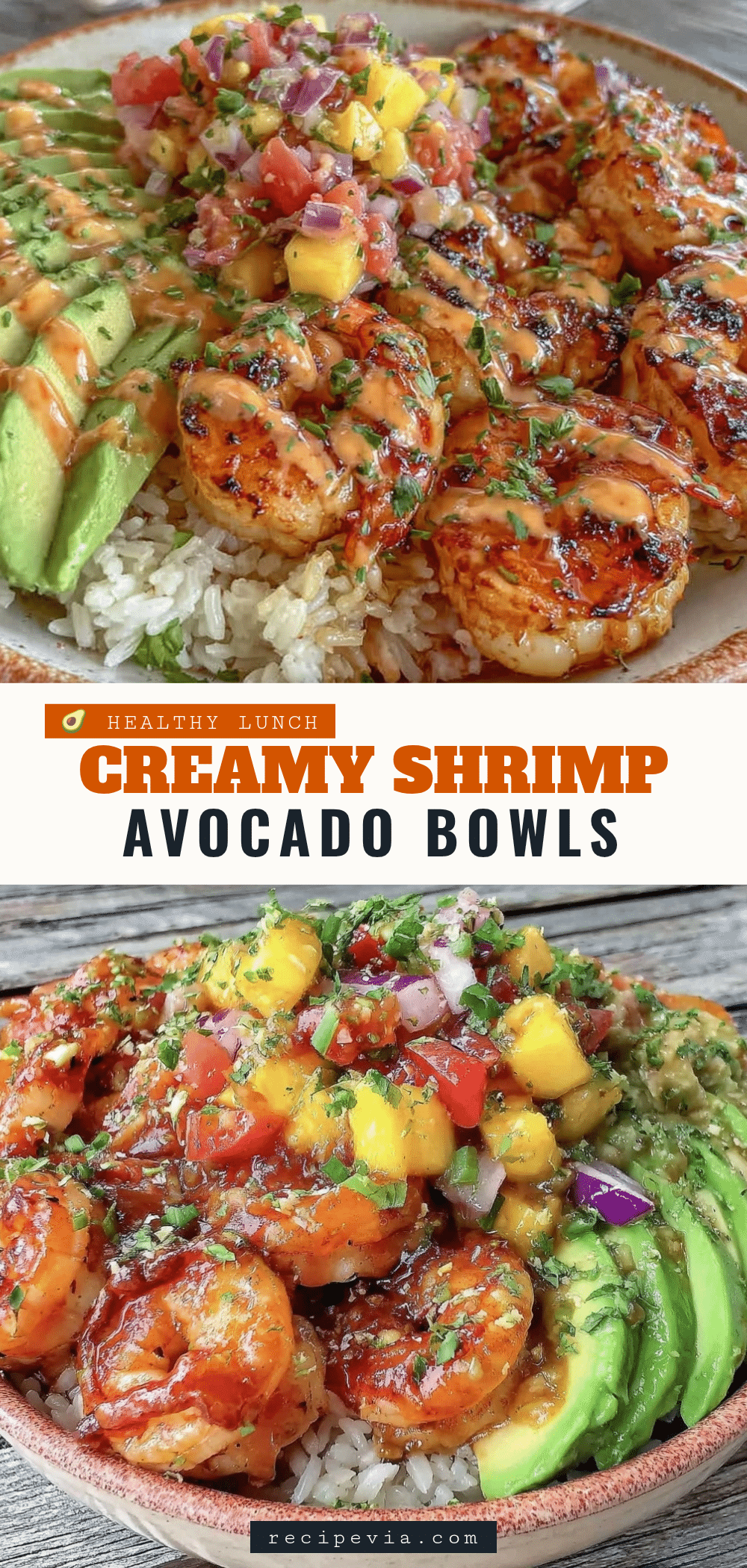 creamy shrimp avocado bowl recipe