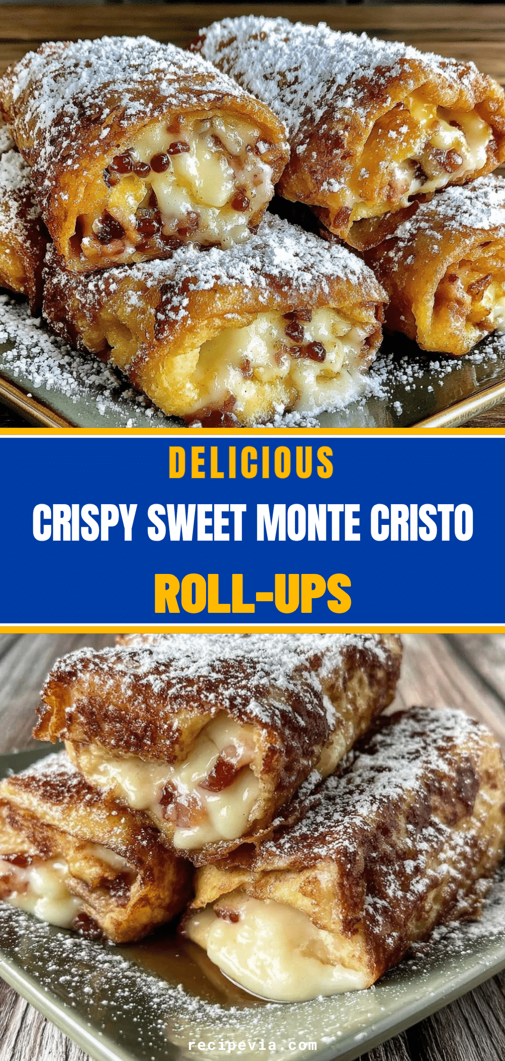 Crispy Monte Cristo Roll-Ups recipe
