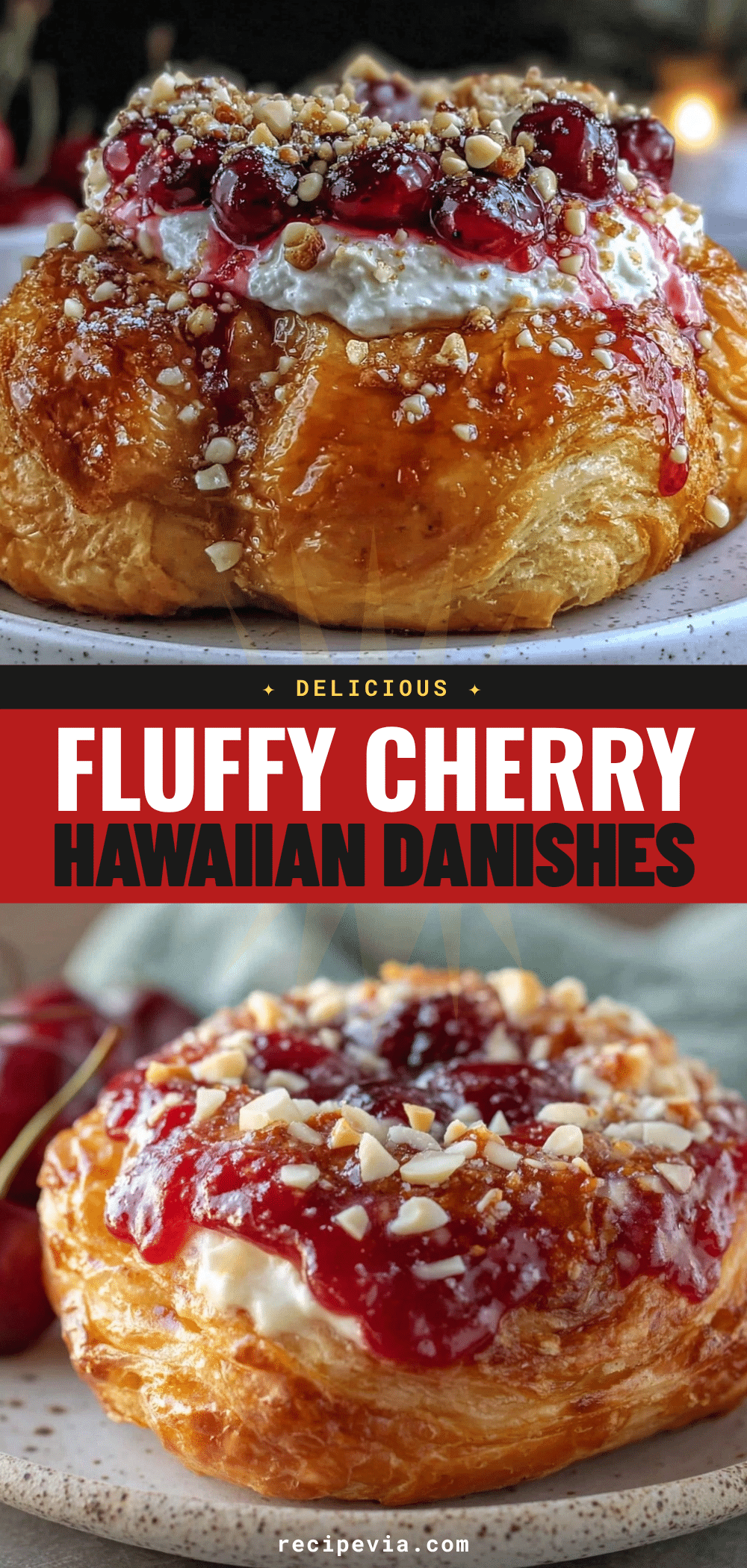 Easy Cherry Hawaiian Danishes recipe