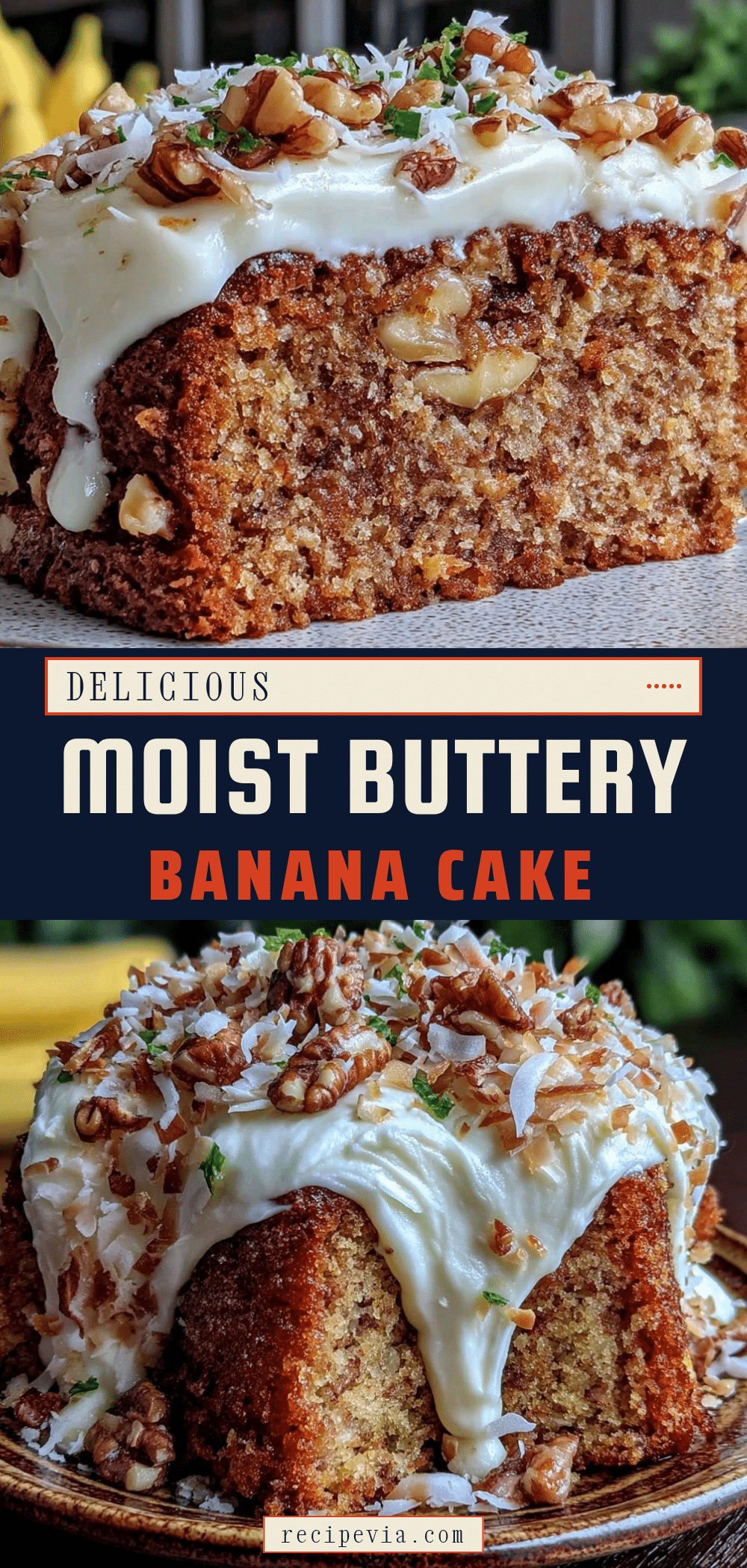 easy moist banana cake with cream cheese frosting recipe